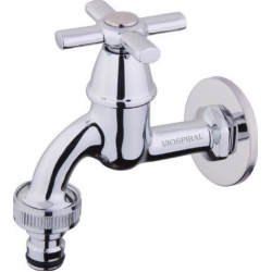 Κάνουλα Εξωτερικού Χώρου 1/2 Μισόστροφη με Ροζέτα Viospiral 39-2618 Χρωμέ